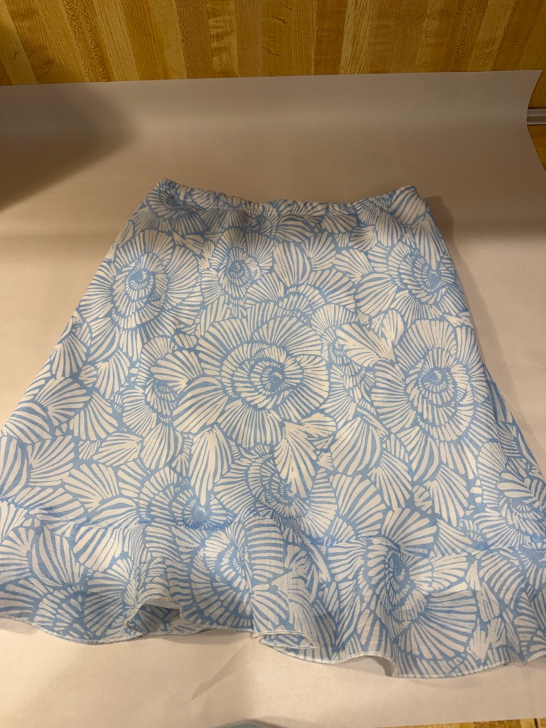 Vintage Light Blue Floral Skirt